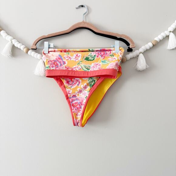 NEW Lovers and Friends Little Me Bikini Swim Set Tangerine Floral Size Small - Picture 6 of 7